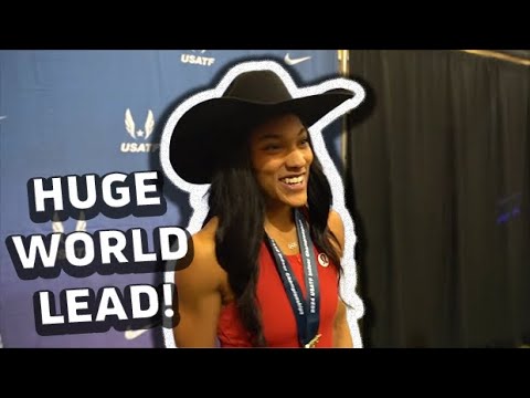 Tara Davis-Woodhall Leaps To New World Lead 7.18m In Women's Long Jump At USATF Indoor Champs 2024