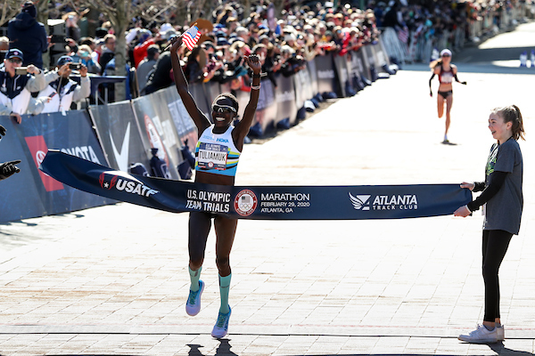 This Day in Track & Field History, February 29, 2024, Hayes Jones, Stacey Dragila, Aliphine Tuliamuk wins 2020 U.S. Olympic Trials, by Walt Murphy News and Results Service