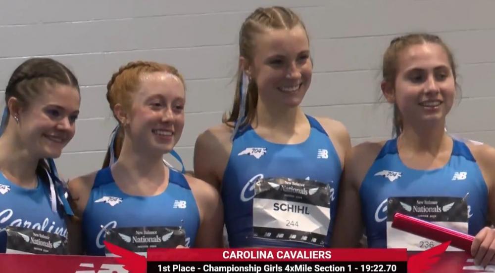 News - Carolina Cavaliers Crush Prep Girls 4xMile Record As New Balance Nationals Indoor Begins