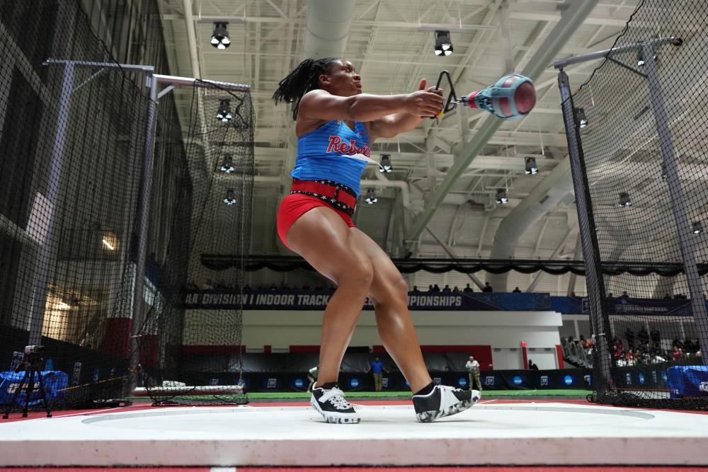 News - Jalani Davis Repeats in Women's Weight Throw for Ole Miss, Harvard's Kenny Ikeji Adds to Title Haul at NCAA Division 1 Indoor Championships
