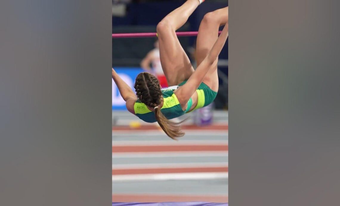 Nicola Olyslagers flies to first global gold medal ✈️ #athletics #australia #highjump #sports