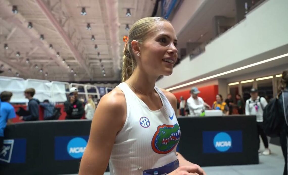 Parker Valby After Winning The Distance Double at The 2024 NCAA Indoor Track and Field Championships