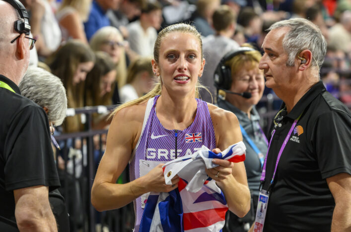 Silver lining! Jemma lands her first major medal at World Indoors