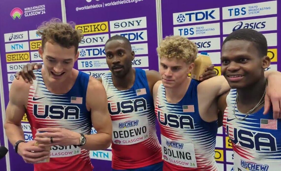 U.S. Men's 4x400m Team Fight Off Some Exchange Zone Drama, On To Final ...