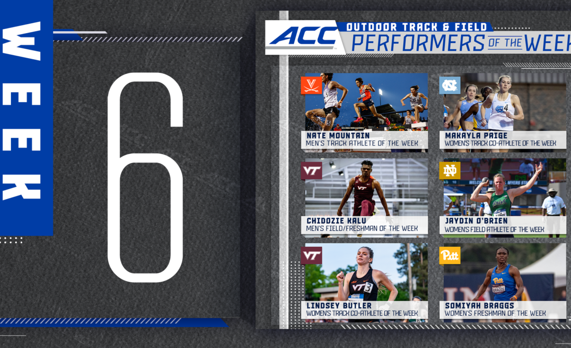 ACC Announces Week Six Outdoor Track and Field Performers of the Week