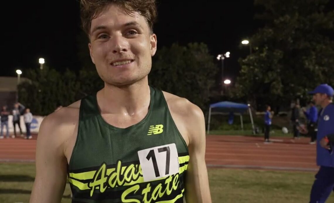 Adams State's Romain Legendre After Setting D2 National 5K Record