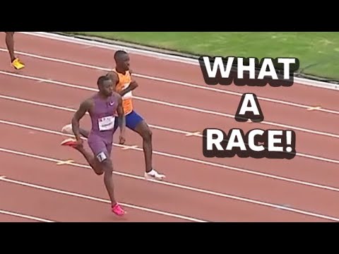 Courtney Lindsey And Letsile Tebogo BATTLE In Men's 200m At Kip Keino ...