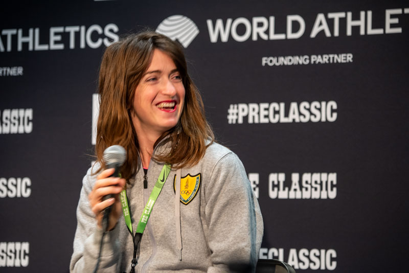 2024 NIKE Pre Classic, Presser, Session 1, Para Athletes Maritna Caironi and Salum Ageze Khazfali