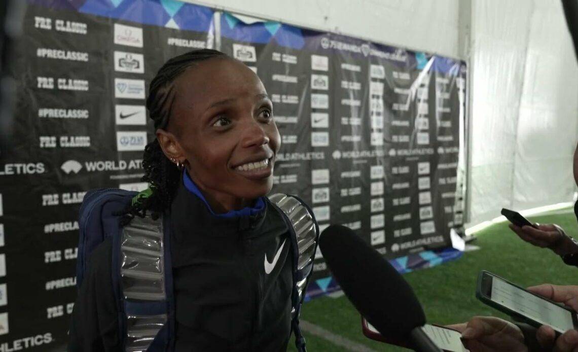 Beatrice Chebet After CRUSHING The 10K World Record at The 2024 Prefontaine Classic 28:54.14