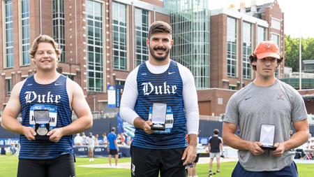 Guttormsen and Palma Simo Win Gold, Four Medal on First Day of ACC Outdoor Championships