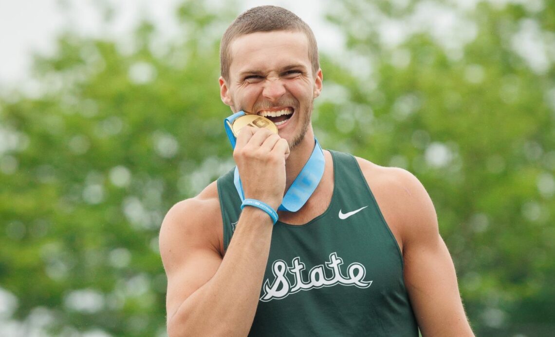 Talbot's Title Boosts Spartans into Third on Day Two of Big Ten Championships