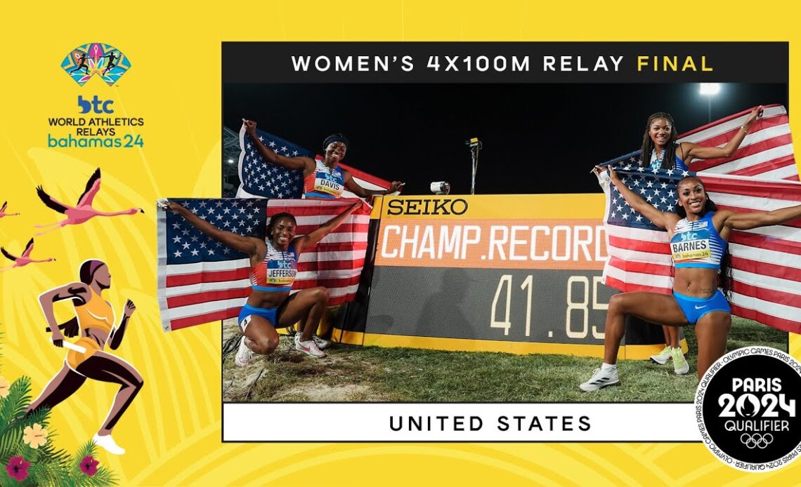US women dominate 4x100m final ‼️  | World Athletics Relays Bahamas 24