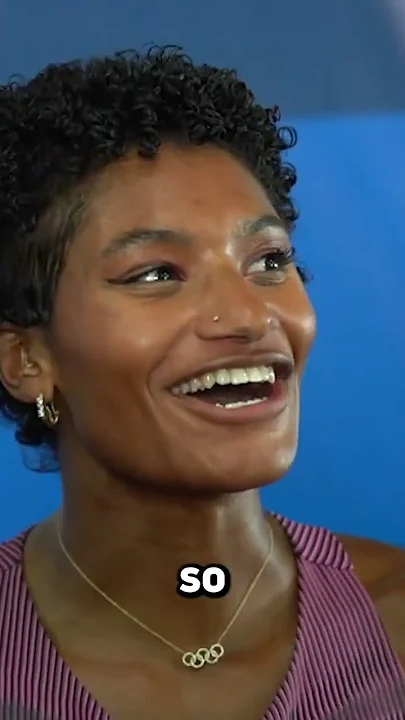 Anna Cockrell after running a PB in the 400mH semifinals. #trackandfield #trackfieldtrials24 #track