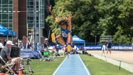 Brianna Smith competes in long jump at ACC Championships