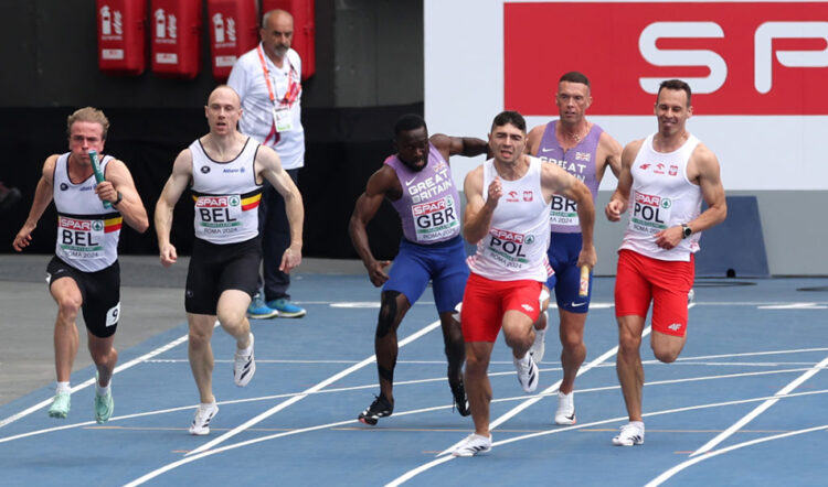 GB sprint relay men crash out of the Euro Champs