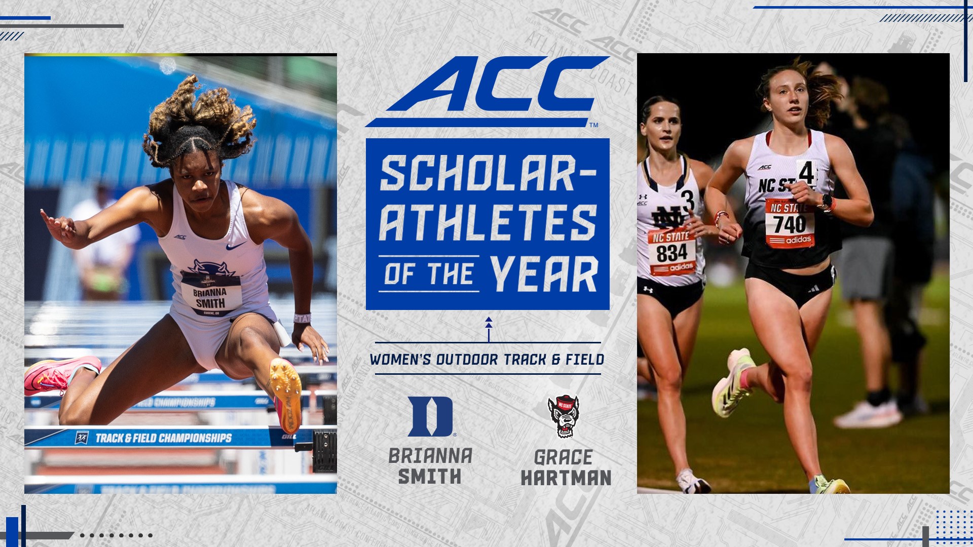 Hartman, Smith and Wolfe Headline 2024 All-ACC Academic Teams