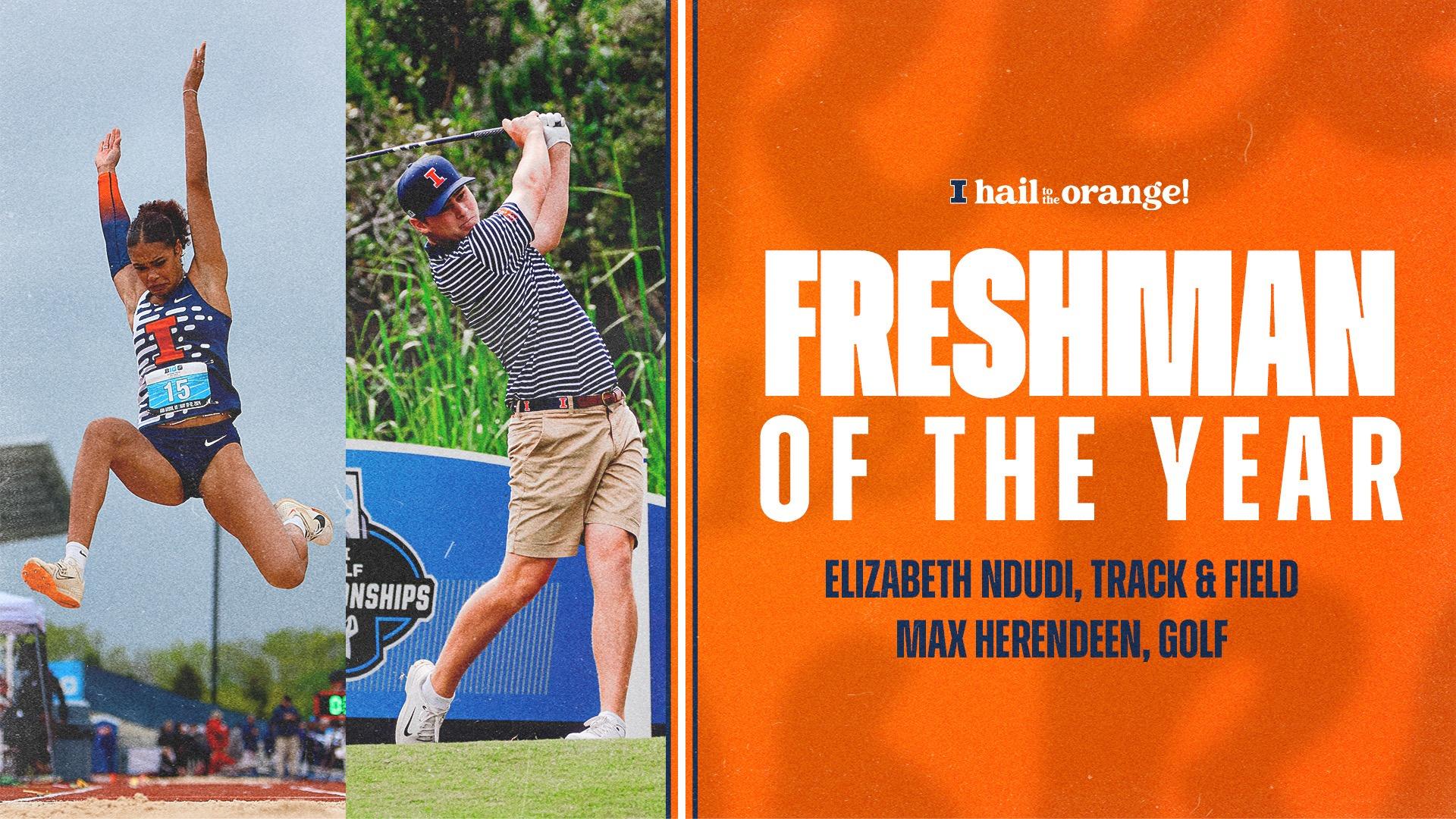 Herendeen, Ndudi Named Illinois Freshman of the Year