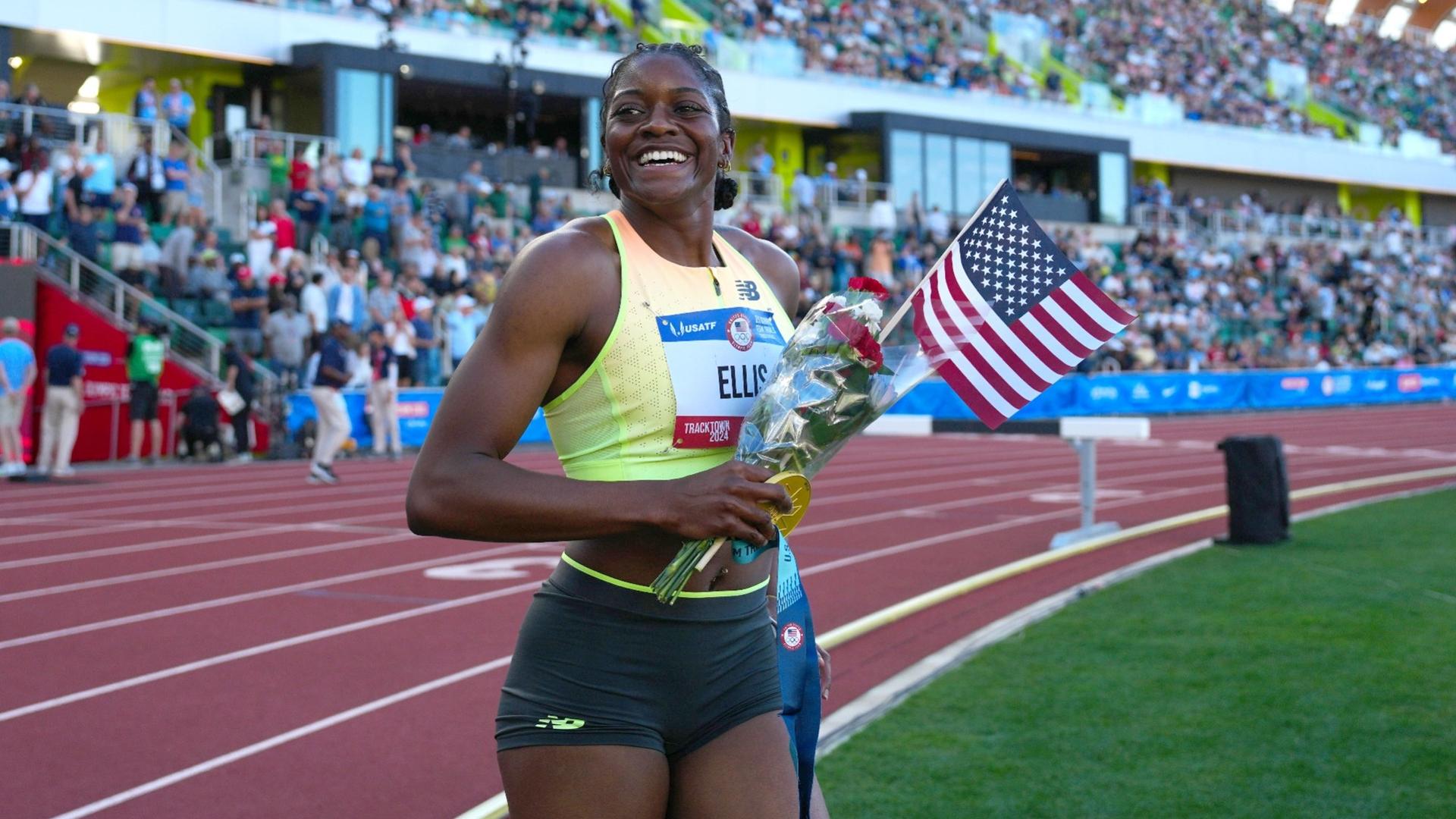 Kendall Ellis Qualifies For Paris Olympics By Winning Women’s 400m Title At U.S. Olympic T&F Team Trials