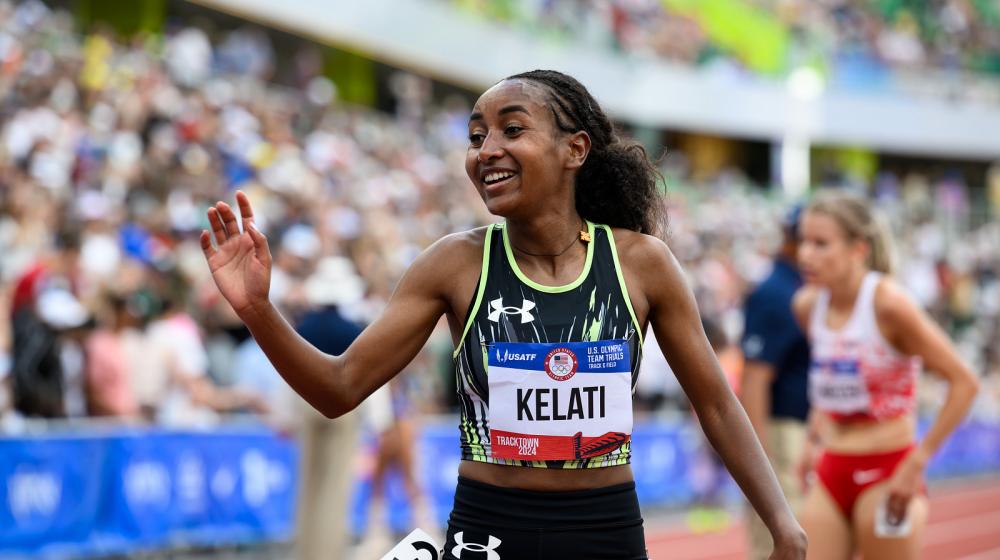 News - Weini Kelati Makes Final Move Count to Capture Olympic Trials 10,000-Meter Crown