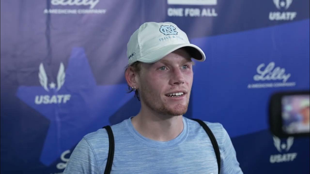 Parker Wolfe after placing 3rd in the 5K at the U.S. Olympic Trials