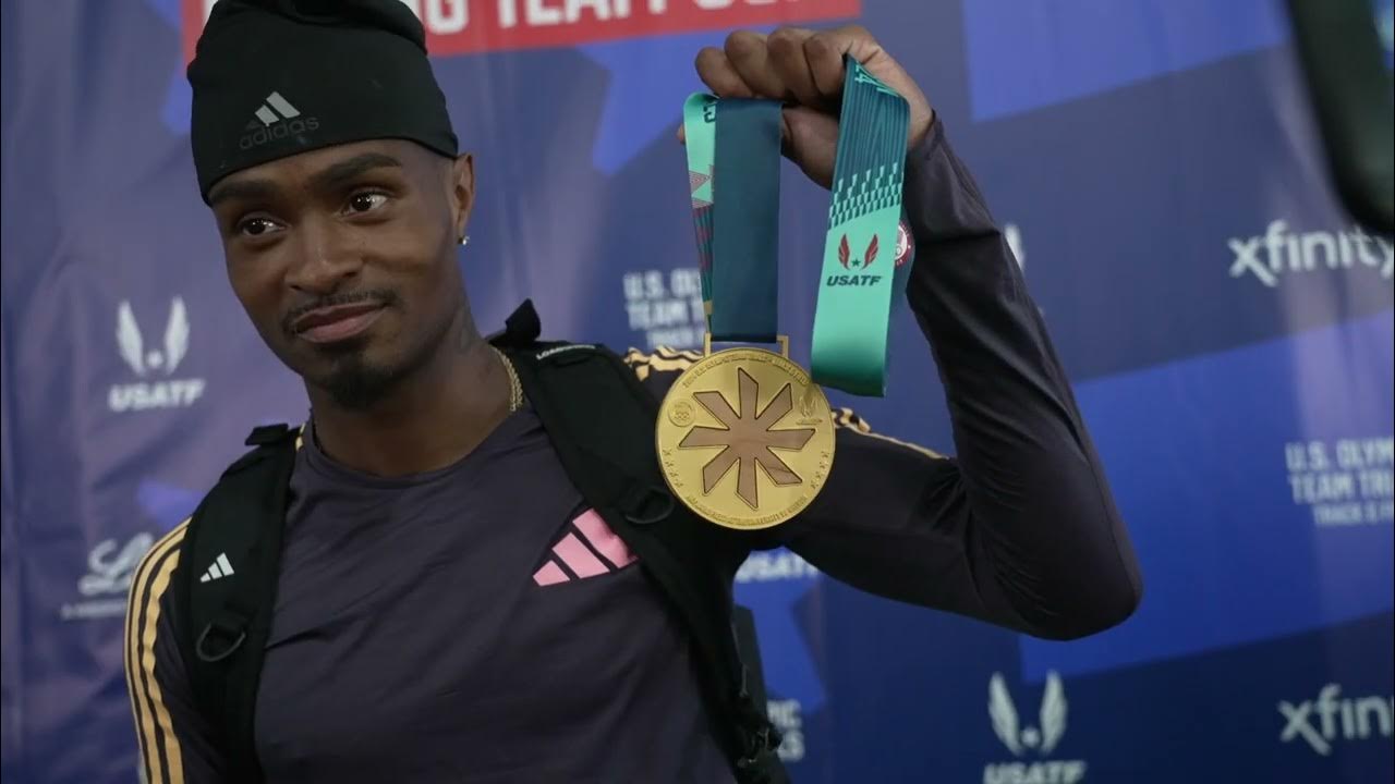 Quincy Hall Says He's Going Fishing and Riding Horses After Winning Olympic Trials 400m