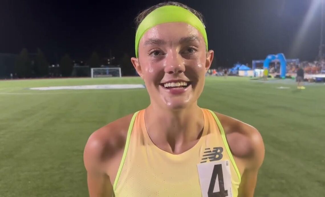 Sadie Engelhardt After Breaking U.S. High School Outdoor Mile Record At HOKA Festival Of Miles