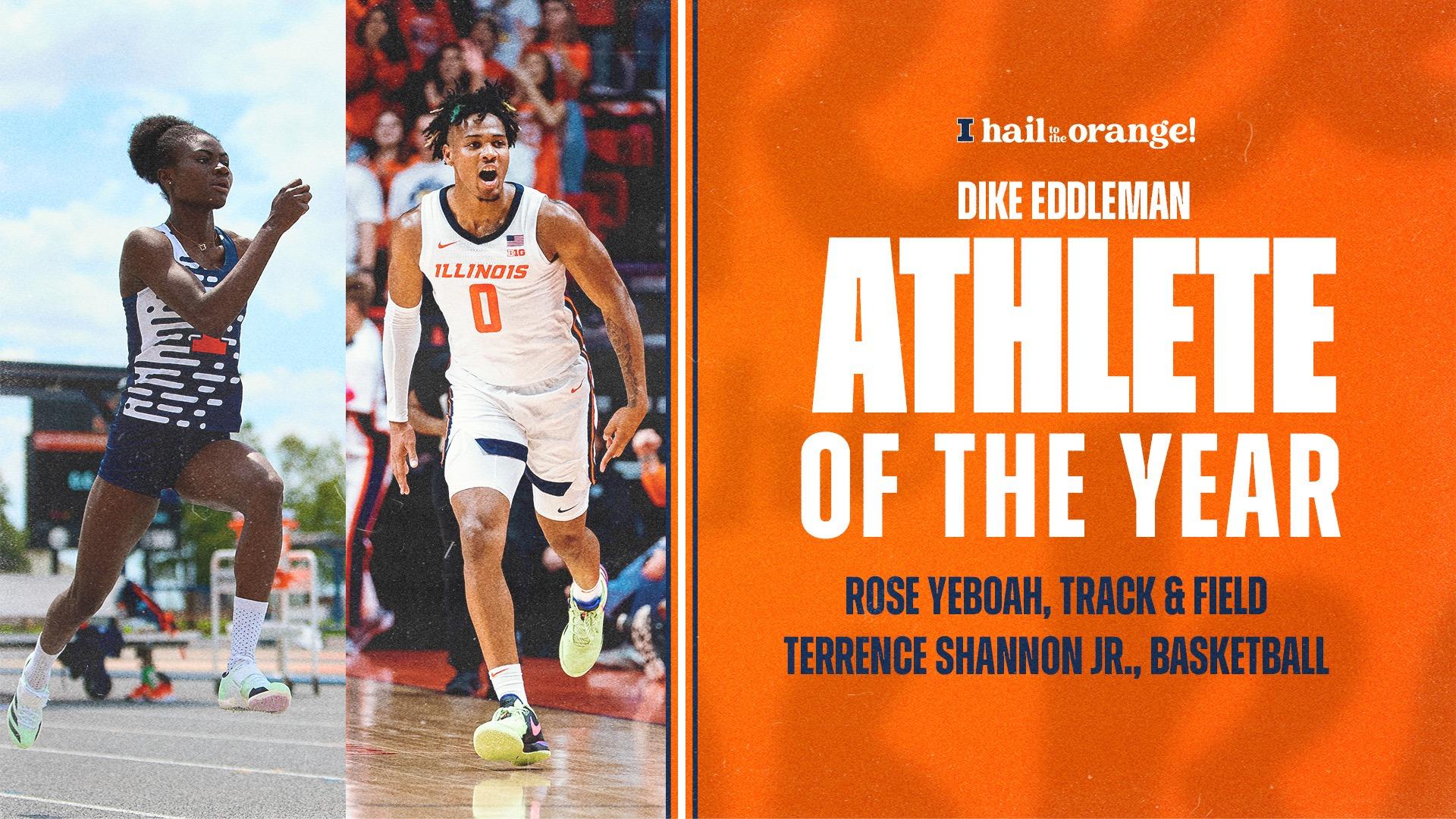 Shannon, Yeboah Named Dike Eddleman Illinois Athletes of the Year