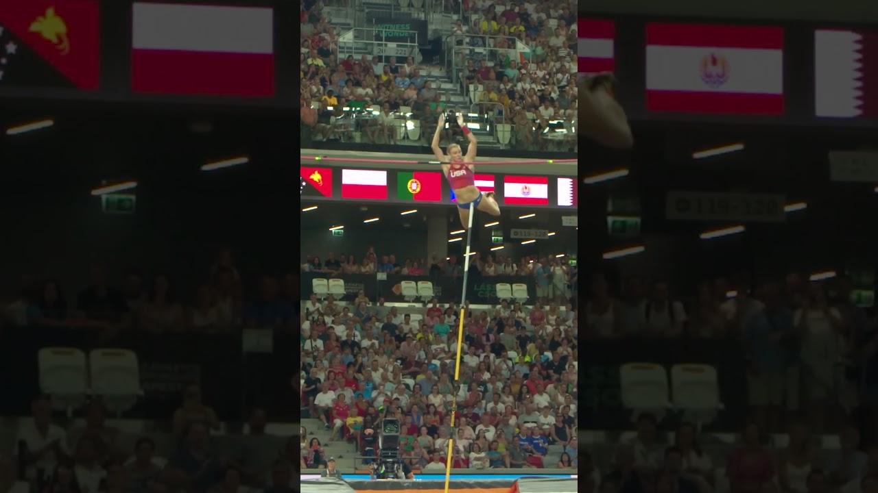 A Hollywood-like pole vault spectacle 🔥 #worldathleticschamps #polevault #olympics #trackandfield