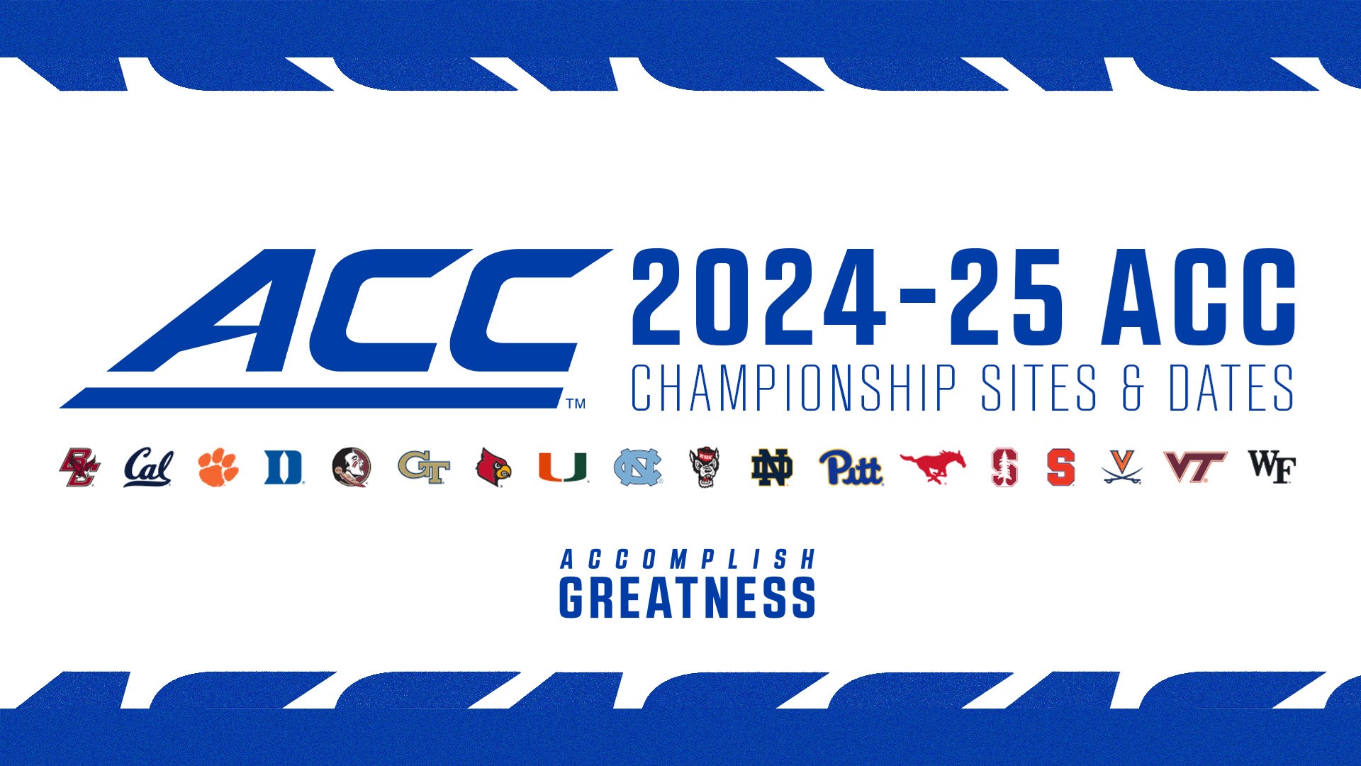 Sites, Dates and Formats Announced for 2024-25 ACC Championships