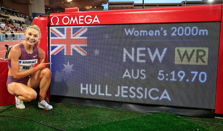 World 2000m record for Jess Hull at Monaco Diamond League