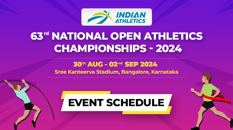 63rd National Open Athletics Championships 2024 – Schedule