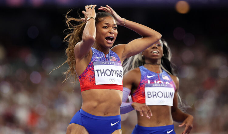 Gabby Thomas leads by example in Olympic women’s 200m