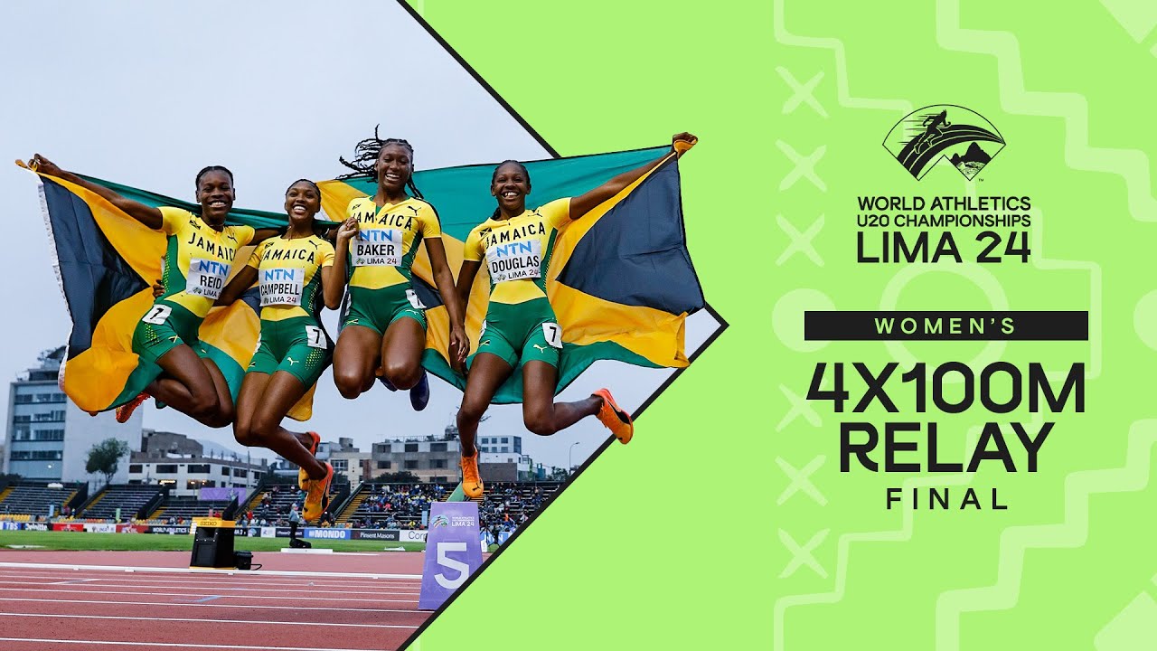 Jamaica 🇯🇲 dominates women's 4x100m final | World Athletics U20 Championships Lima 2024