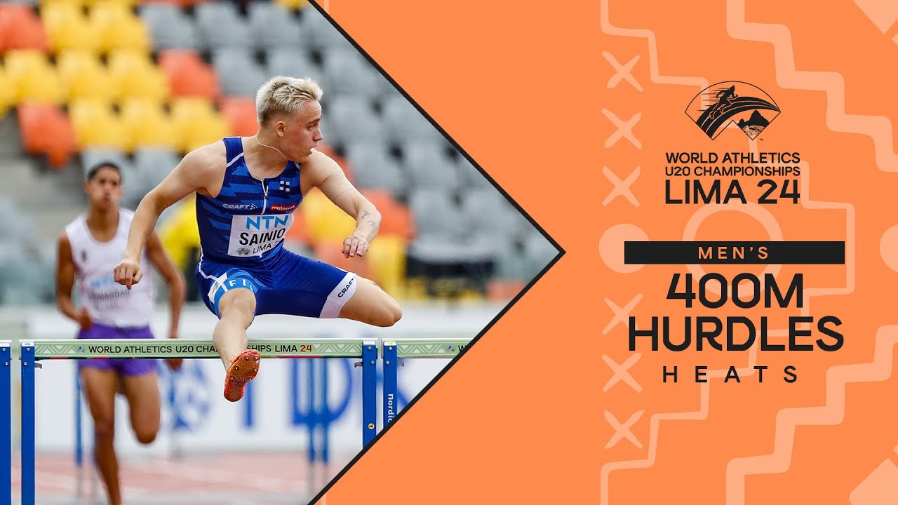 No-look hurdle from Sainio in the 400m hurdles heats 👀 | World Athletics U20 Championships Lima 24