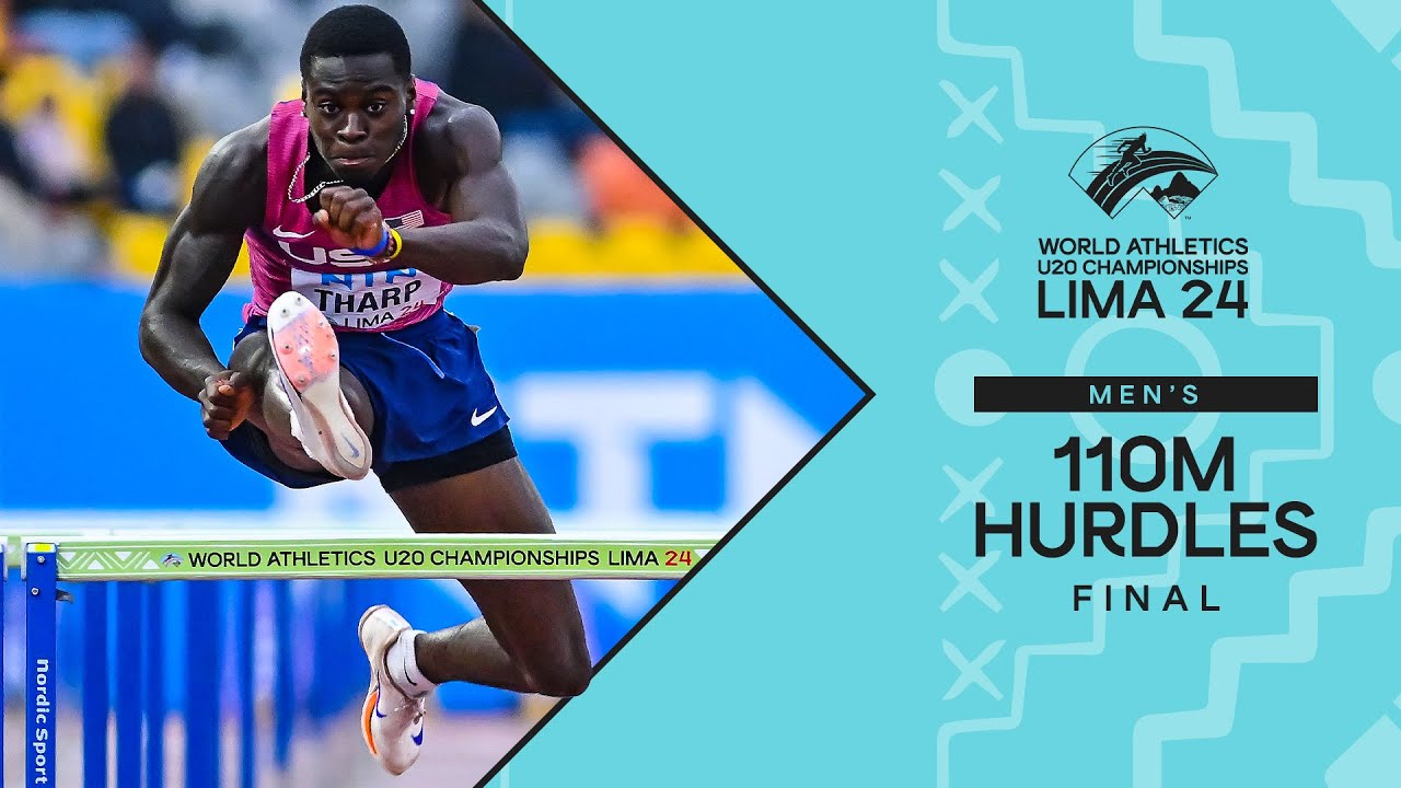 Tharp 🇺🇸 dominates 110m hurdle final with 13.05 | World Athletics U20 Championships Lima 24