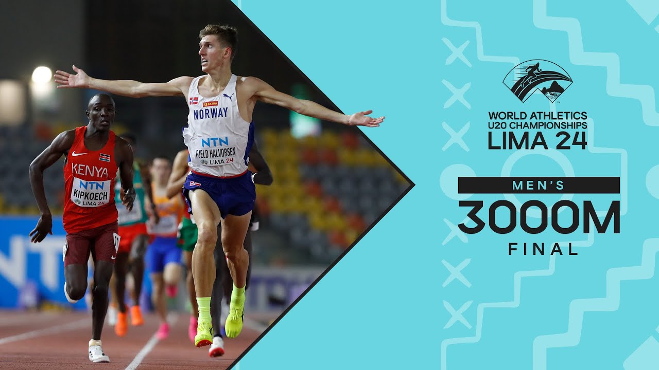 🇳🇴's Halvorsen sprints to 3000m glory in Lima | World Athletics U20 Championships Lima 2024