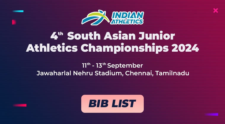 4th South Asian Junior Athletics Championships 2024 – Bib List