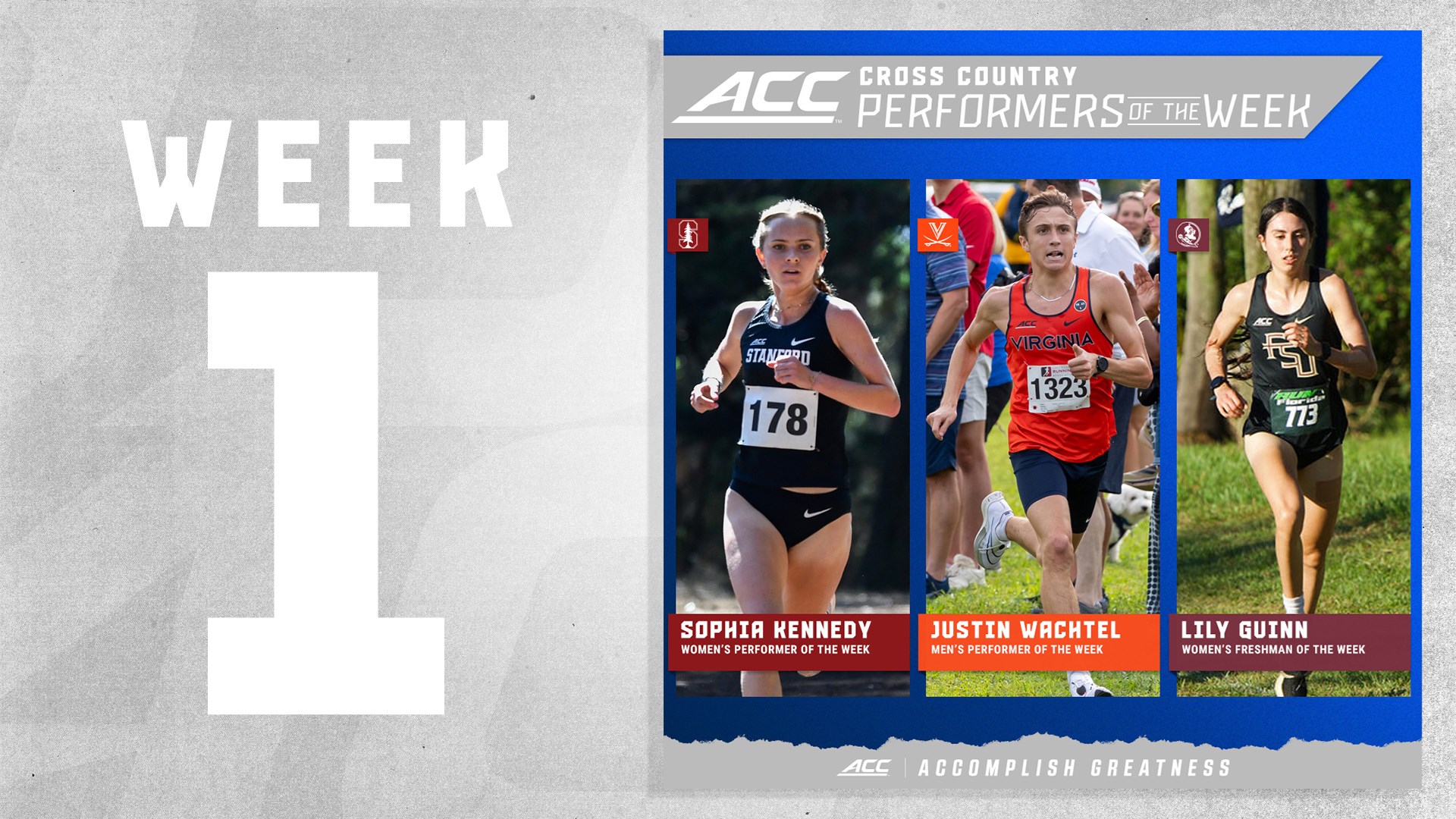 ACC Announces Trio of Cross Country Weekly Honors