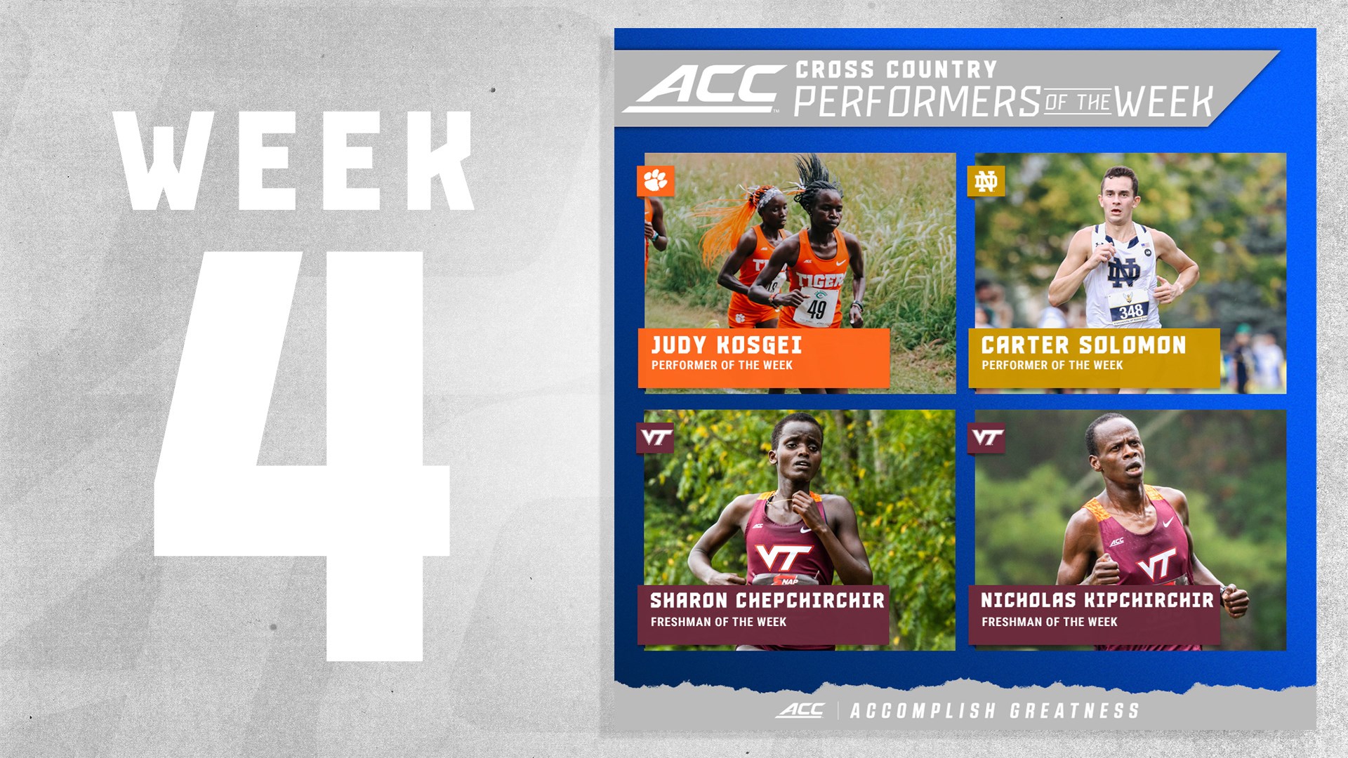 ACC Names Cross Country Performers of the Week