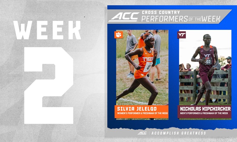 Clemson, Virginia Tech Sweep ACC Cross Country Weekly Awards