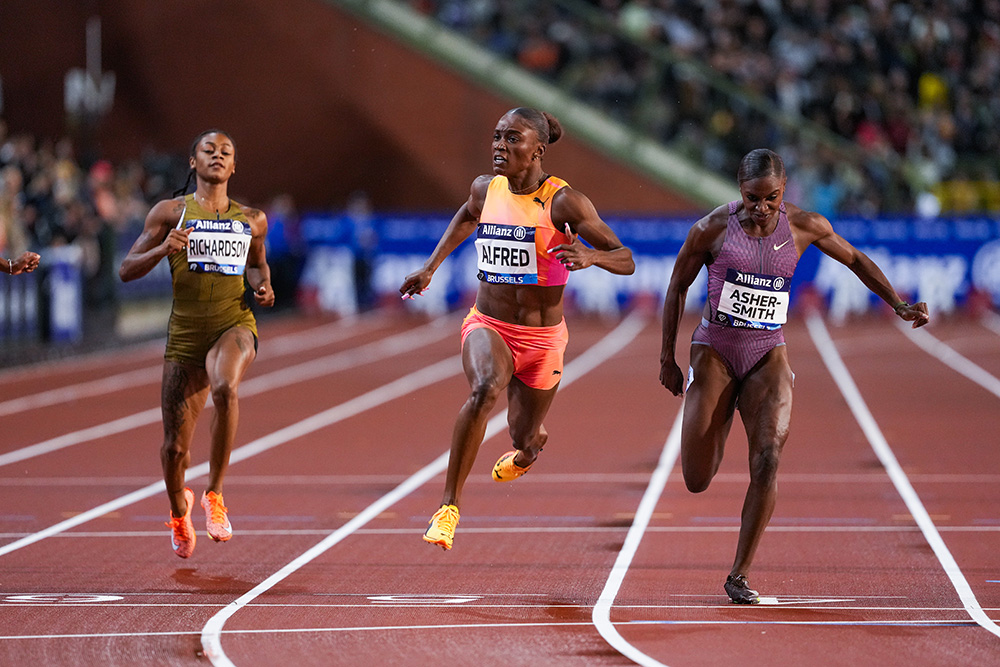 DL Final Women’s 100 — Alfred Out Front As In Paris