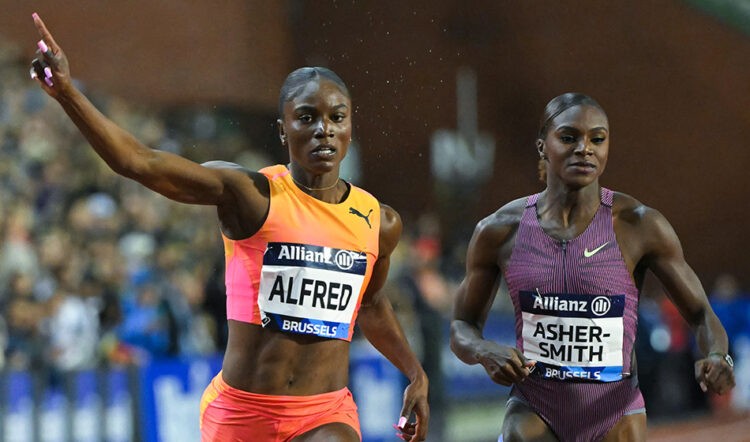 Julien Alfred edges Dina Asher-Smith to 100m crown in Brussels