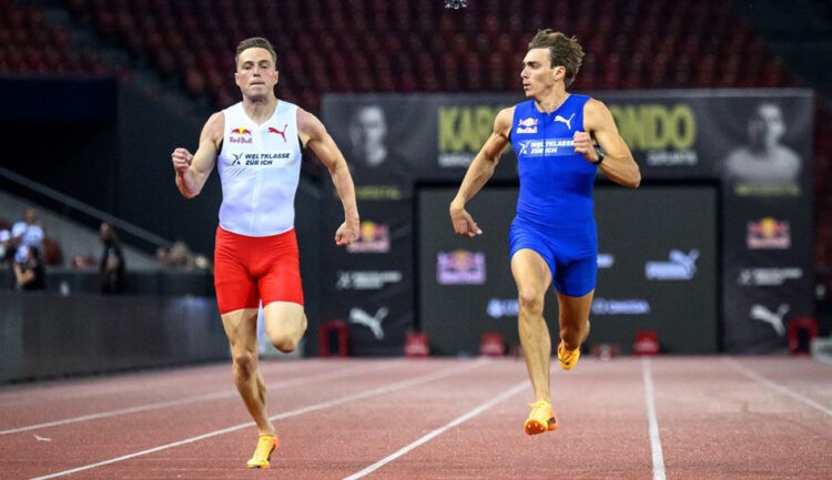 Mondo Duplantis out-sprints Karsten Warholm in much-anticipated head-to-head