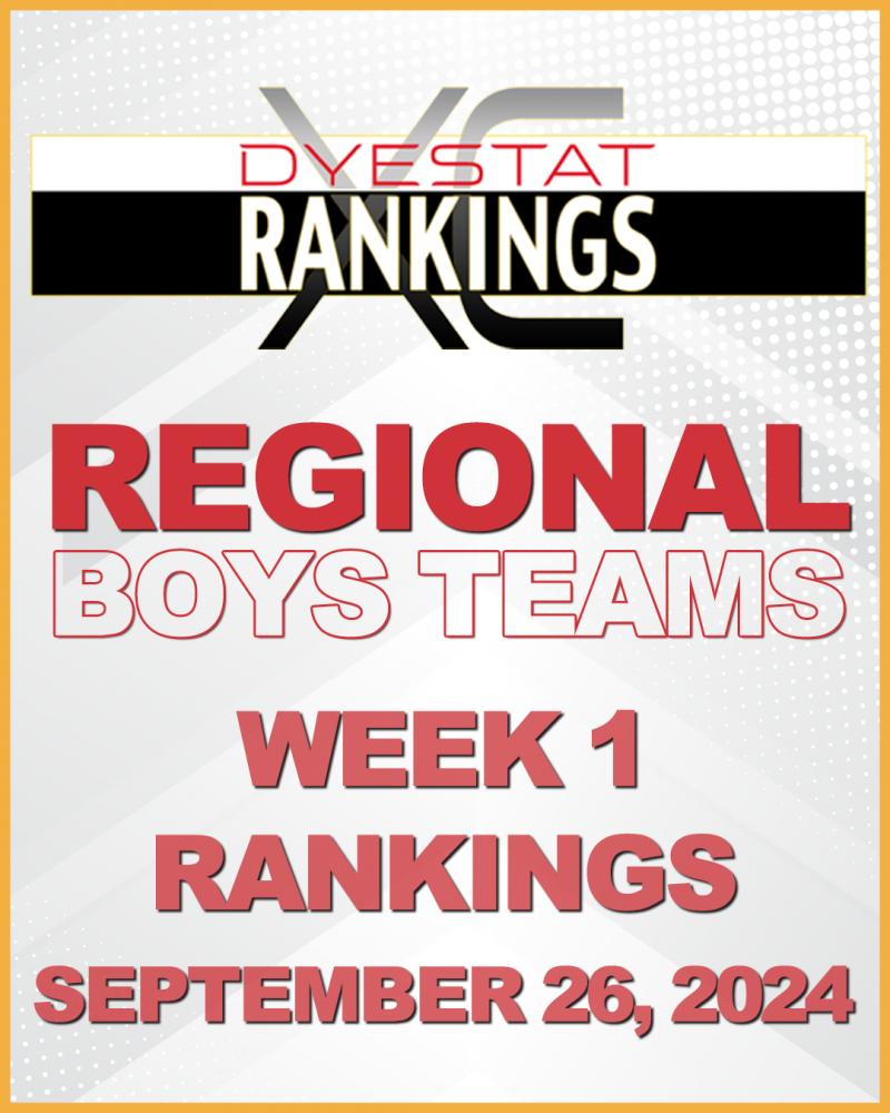 News - High School Regional Rankings Boys XC 2024 - 9/26