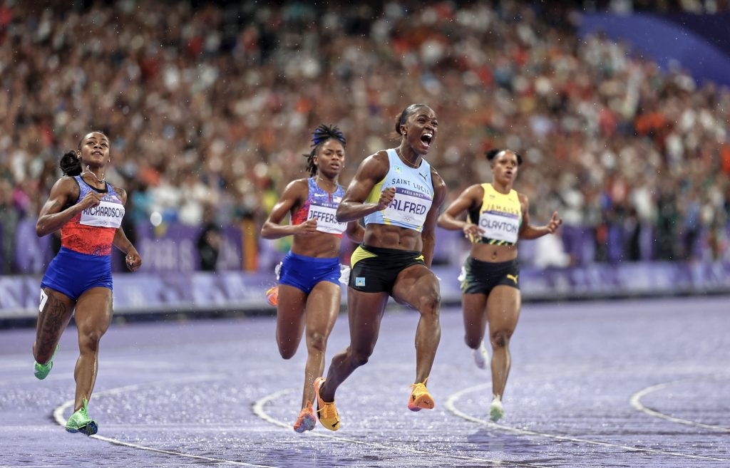 Women's 100 meter final in Brussels