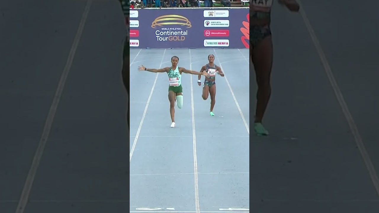 Sha'Carri Richardson shuts it down and celebrates early in Nairobi 😮‍💨 #running #sprint #usa