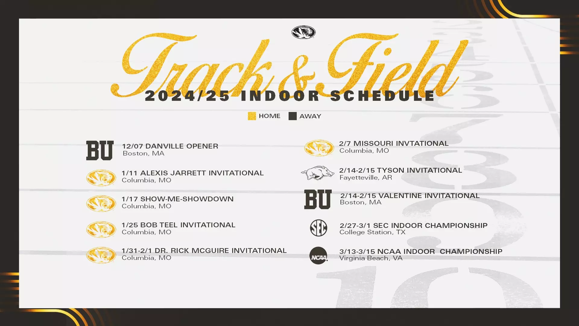 Coach Halter Announces 2025 Track and Field Schedule