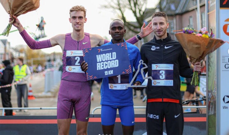 Jacob Kiplimo runs world best for 15km