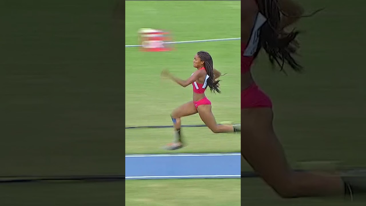 Time flies, so does Tara Davis-Woodhall 🪽 #athlete #longjump #fly #usa