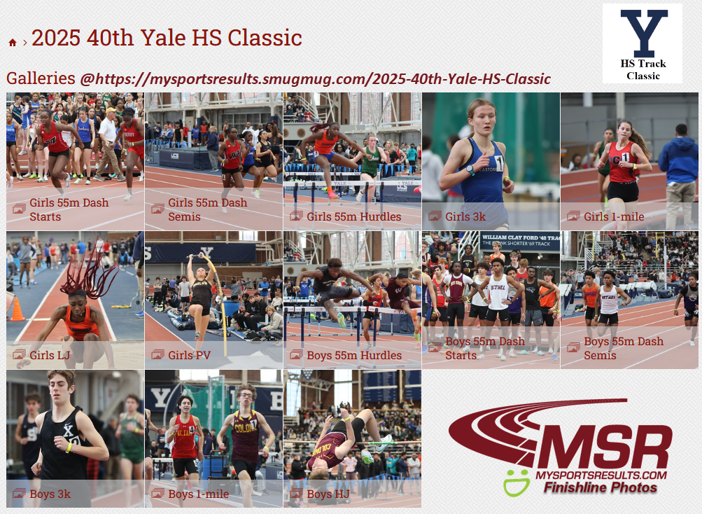 MySportsResults.com - News - Two State Records Fall on Saturday at Marathon of Yale HS Track Classic on Saturday